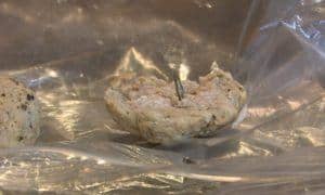 meatballs stuffed with nails