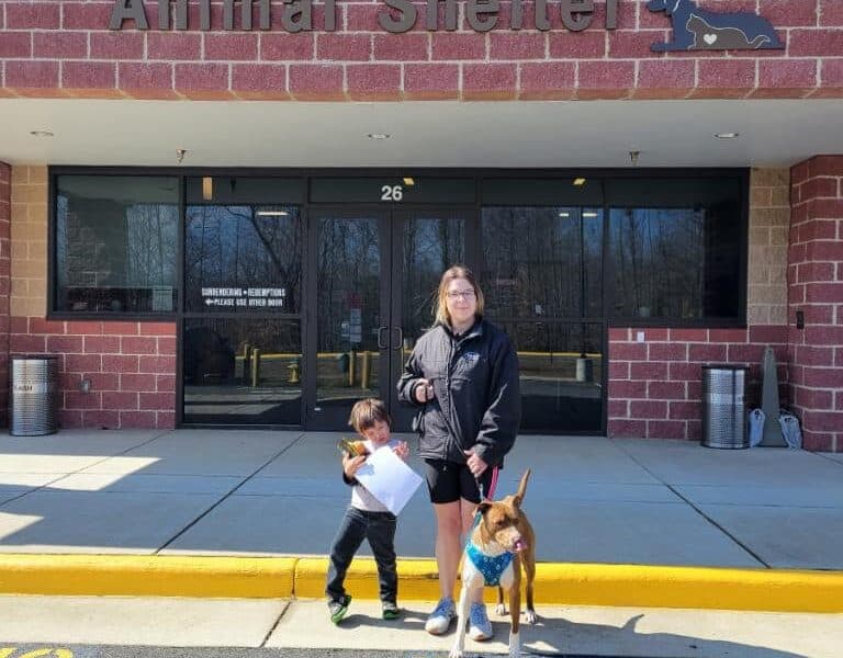 Sky And Her New Family At The Stafford County Animal Shelter