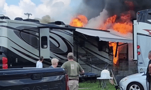 RV Fire at the Florida State Fairgrounds