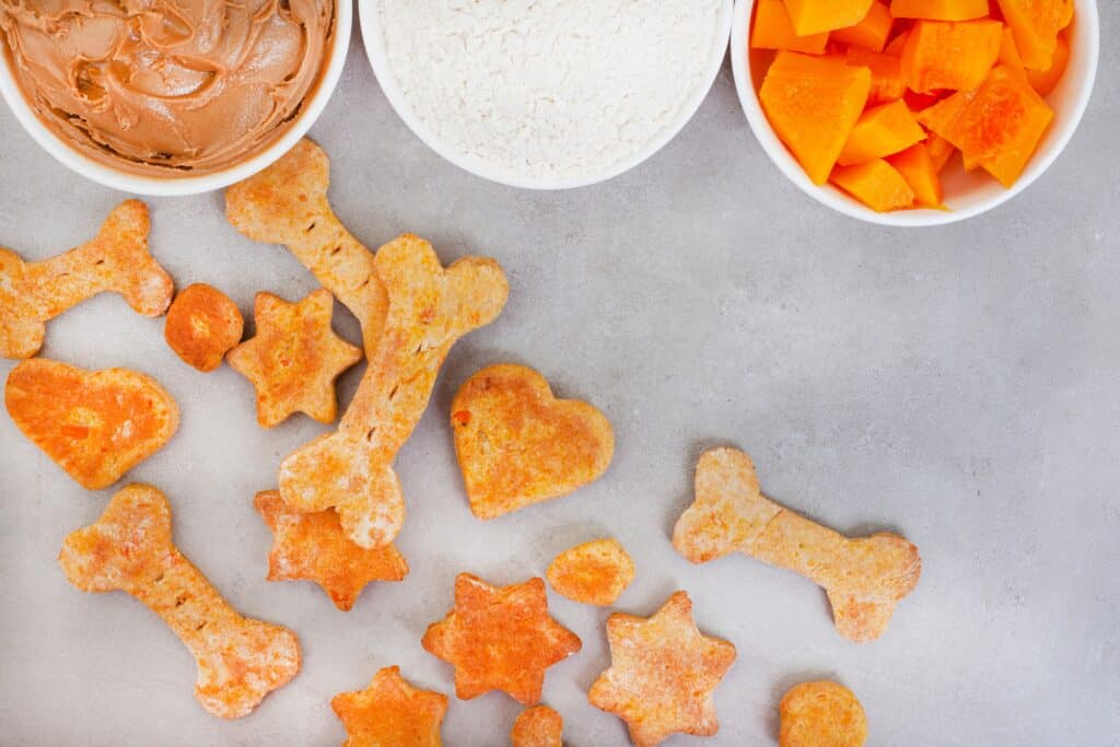 Homemade Fall Dog Treats And Ingredients